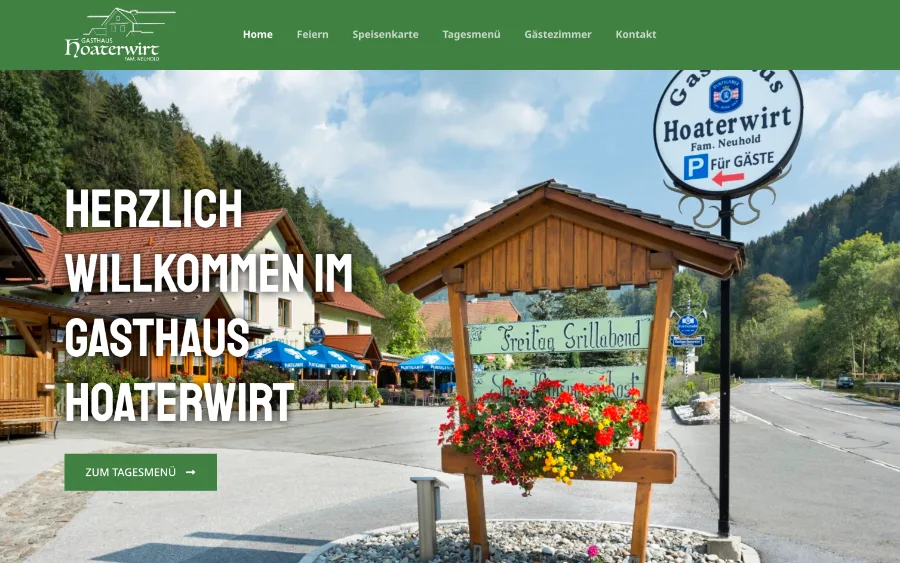 Startseite von Gasthaus Hoaterwirt