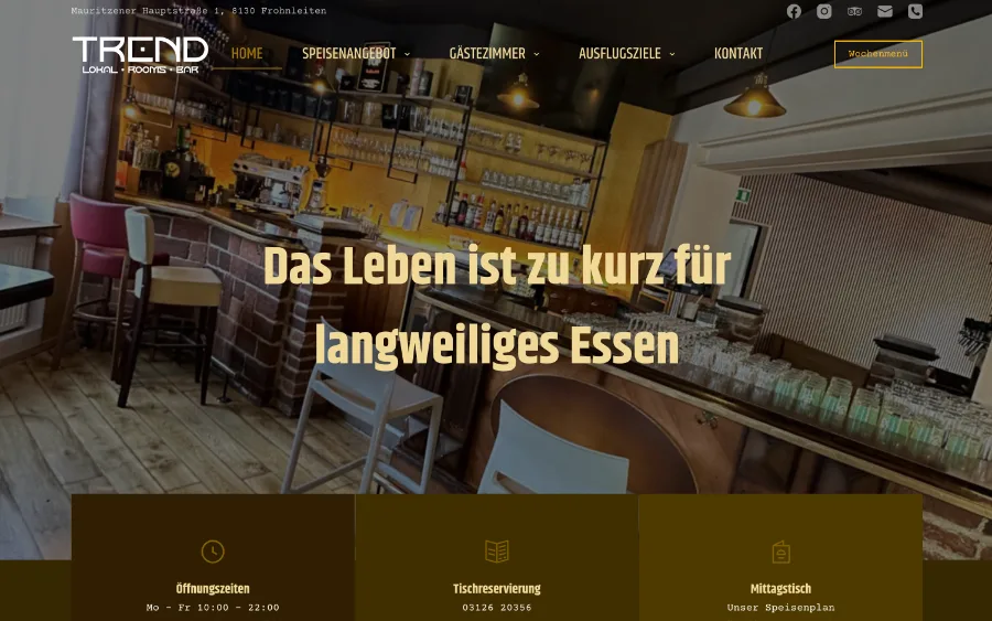 Startseite von TREND Lokal · Rooms · Bar